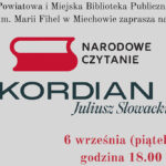 Narodowe Czytanie 2024 - "Kordian" Juliusza Słowackiego