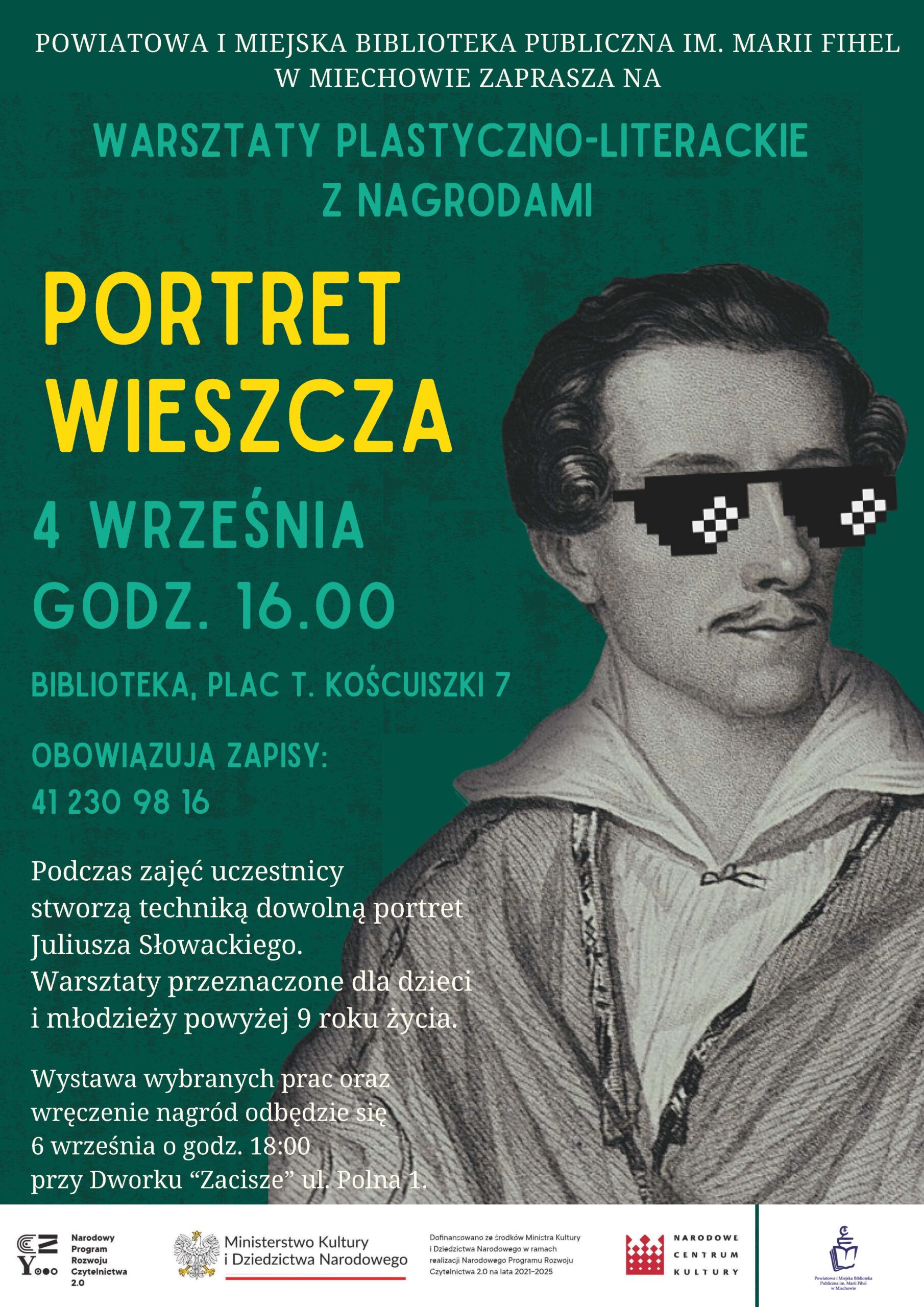 „Portret Wieszcza” – warsztaty plastyczno-literackie z nagrodami!
