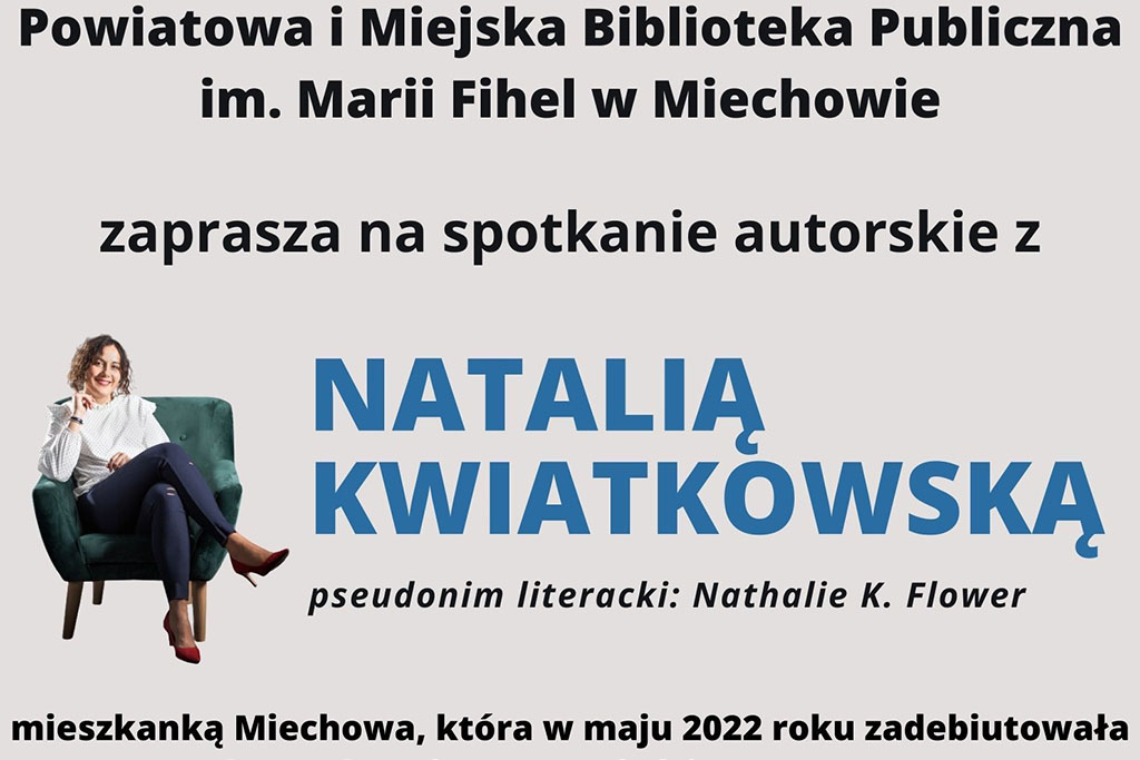 Zapraszamy na spotkanie autorskie z Natalią Kwiatkowską