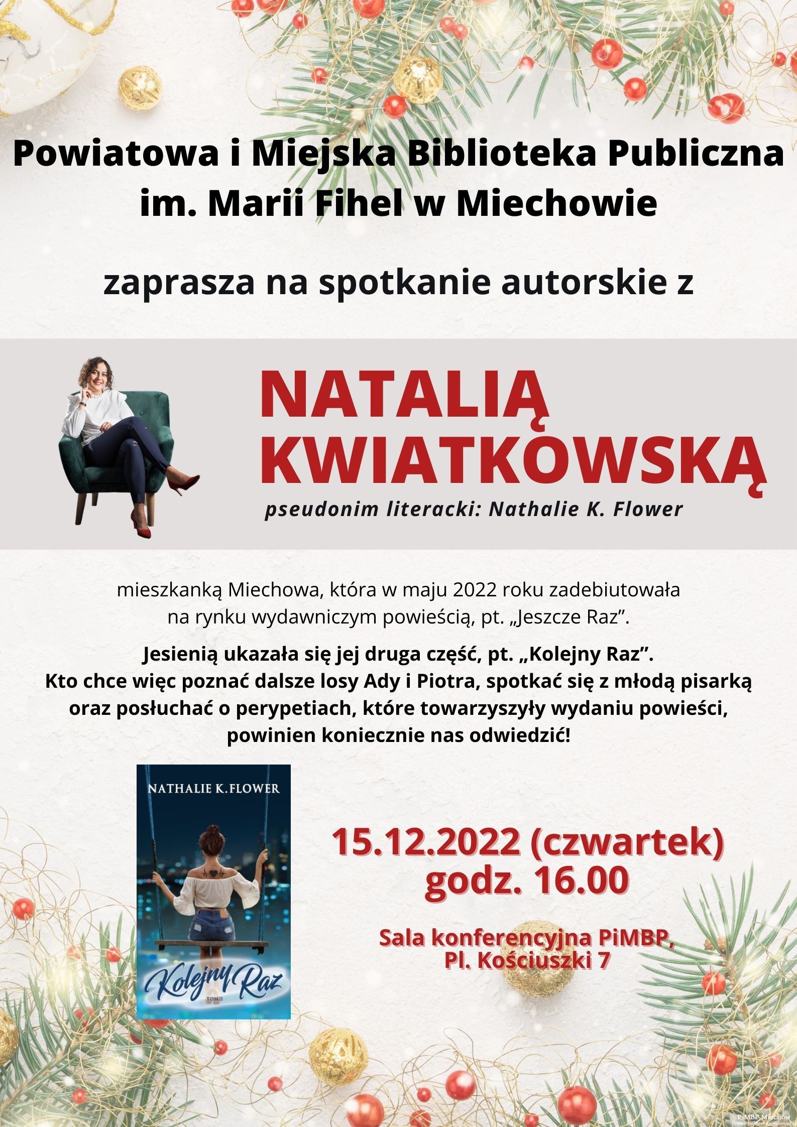 Zapraszamy na spotkanie autorskie z Natalią Kwiatkowską