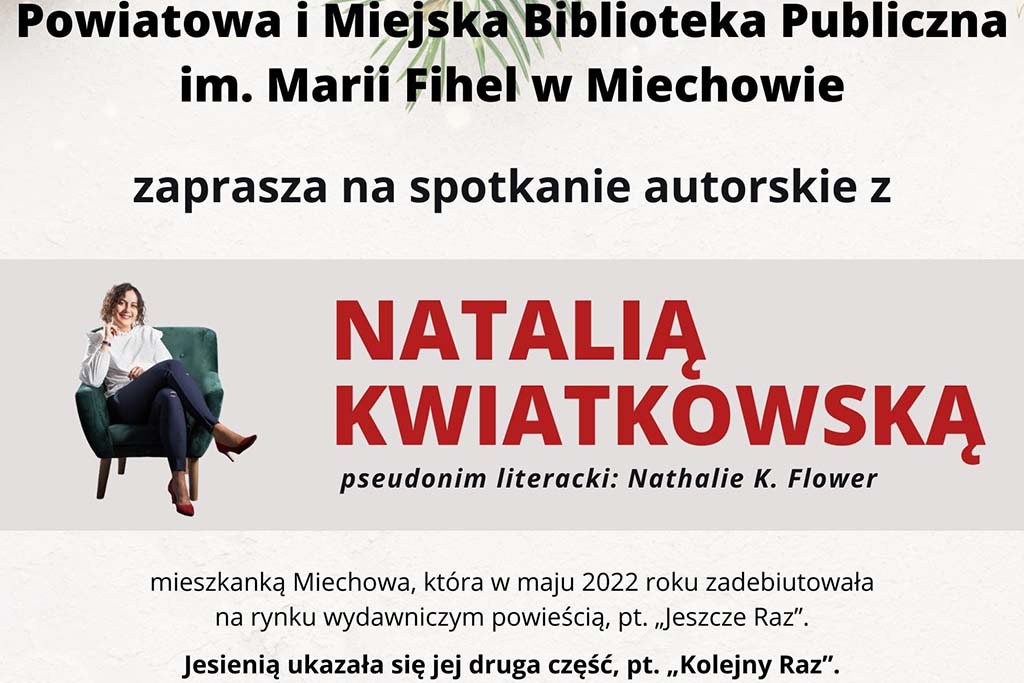 Zapraszamy na spotkanie autorskie z Natalią Kwiatkowską