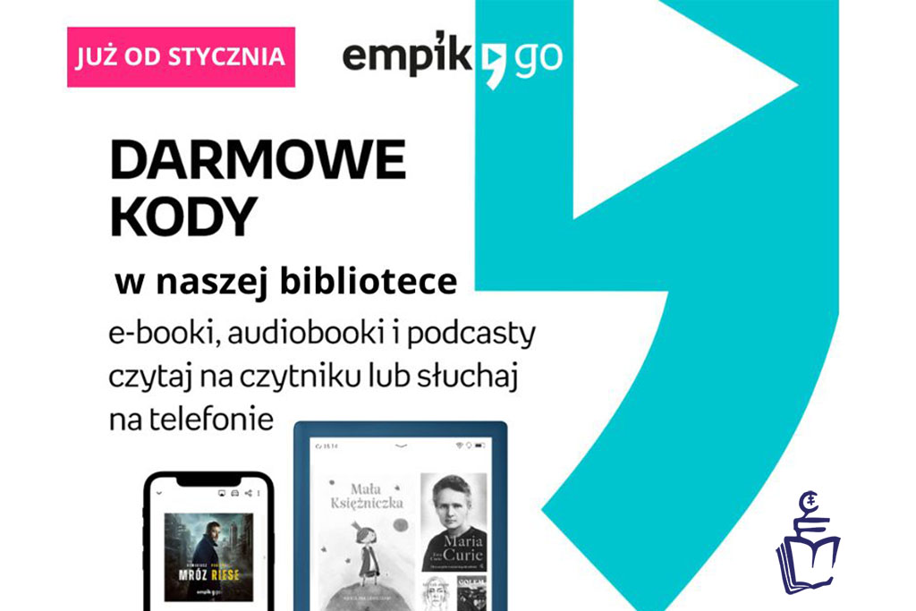 Bezpłatne kody dostępu do serwisu Empik Go w bibliotece!