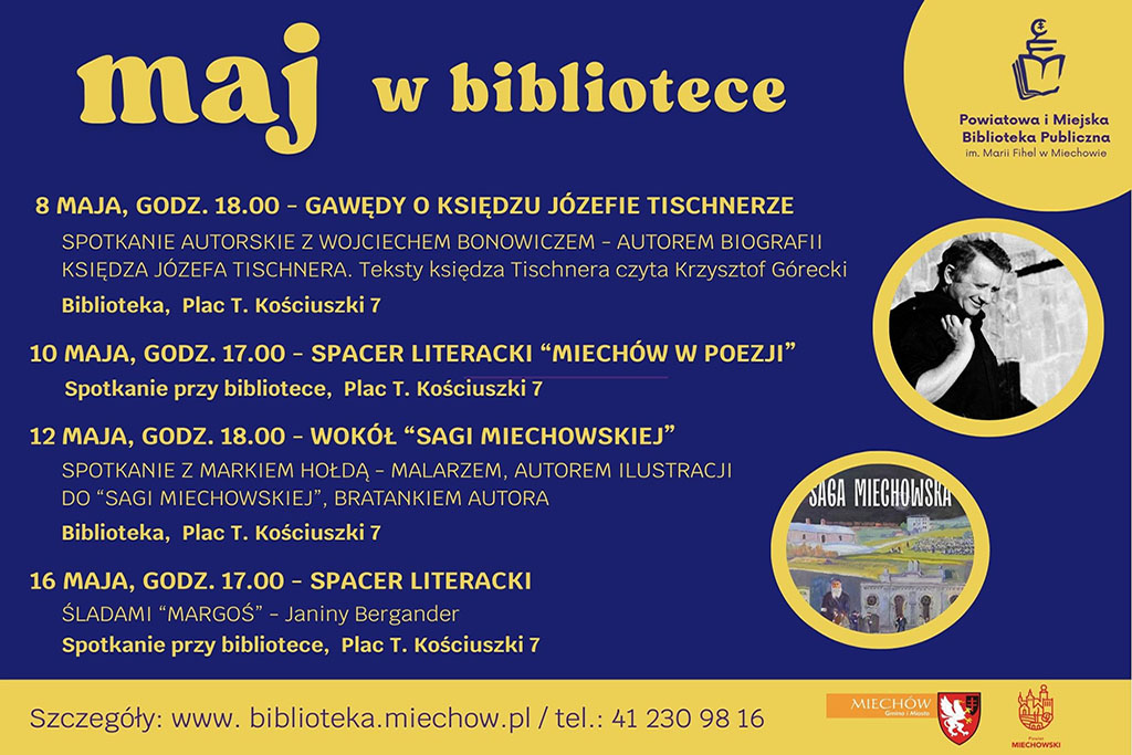 Maj w Bibliotece – zapraszamy na inspirujące wydarzenia literackie!