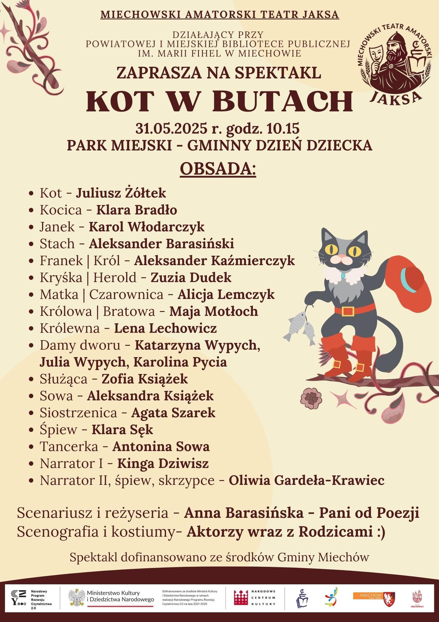 Kot w butach w Miechowie! – Zapraszamy na spektakl