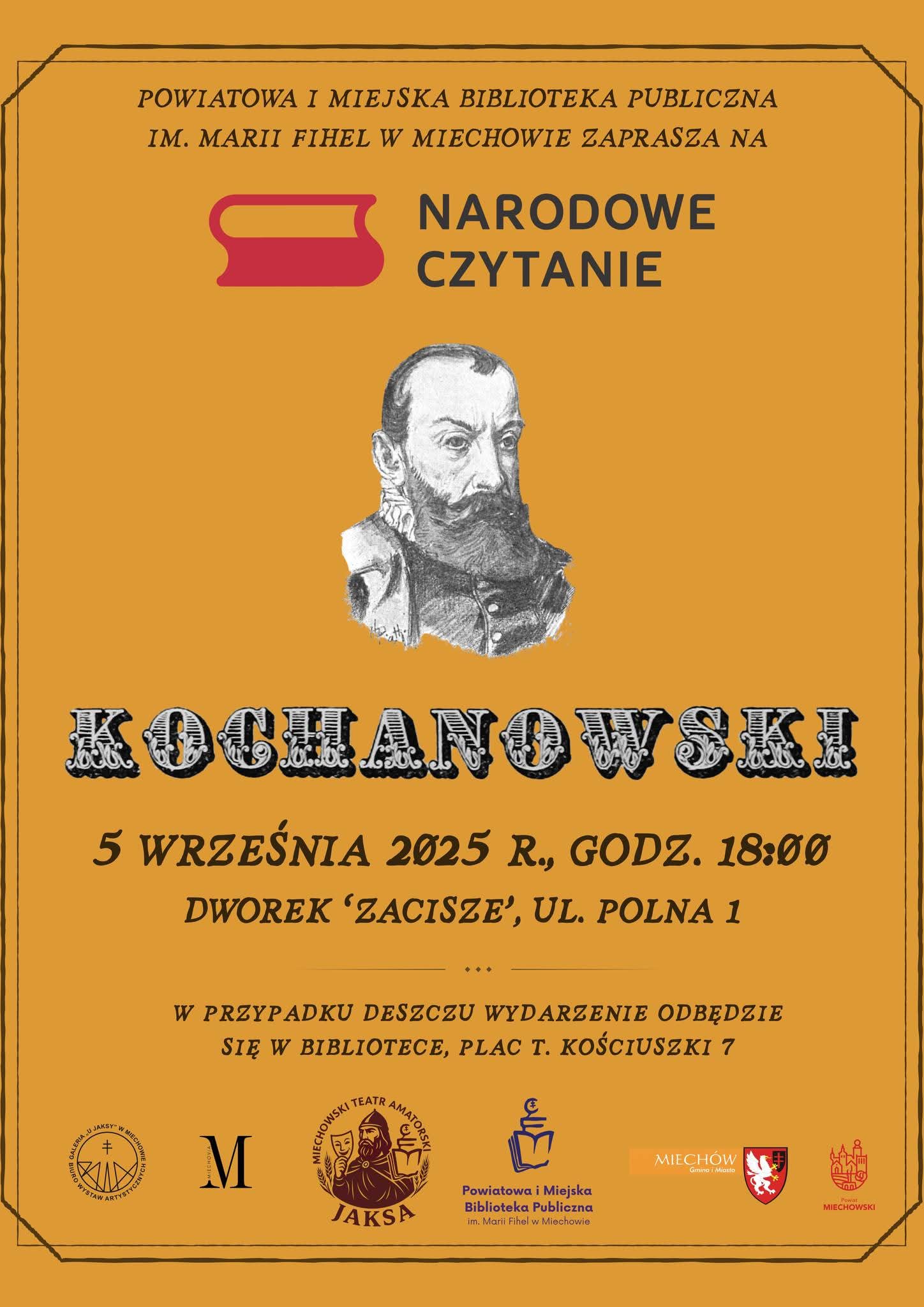 Zapraszamy na kolejną odsłonę Narodowego Czytania w Miechowie