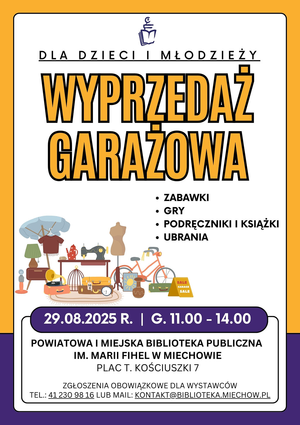 Wyprzedaż garażowa dla dzieci i młodzieży!