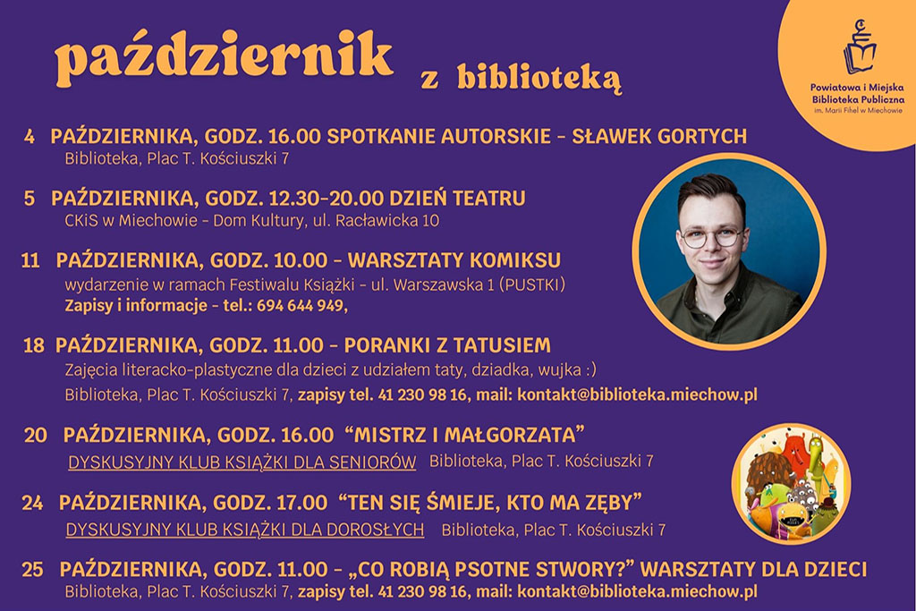 Październik z Biblioteką – moc wydarzeń i spotkań!